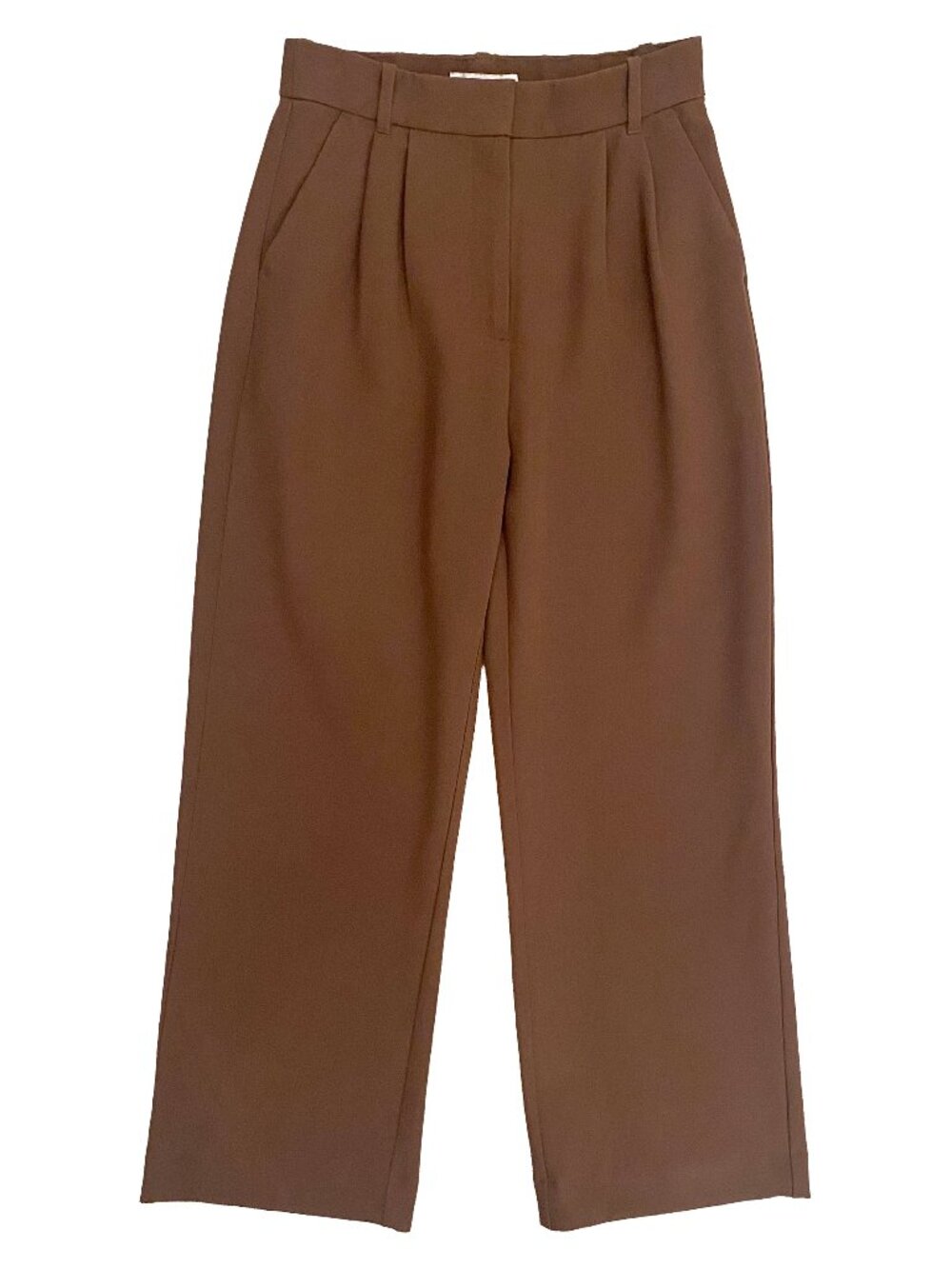 ABERCROMBIE & FITCH Sloane Tailored Wide Leg Trouser Pants Brown 27 / 4R